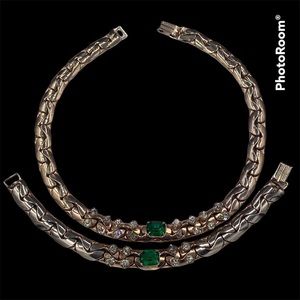 Vintage Kafin NY Retro Modern Necklace Bracelet Set